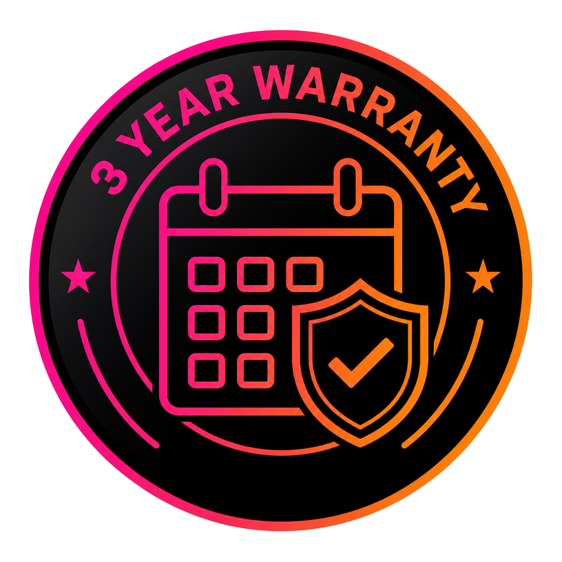 3 Year Warranty